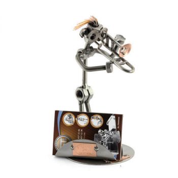 POSAUNE MIT VISITENKARTEN-HALTER