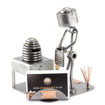 IMKER MIT VISITENKARTEN-HALTER