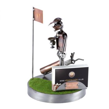 GOLF MARTINI AUF DEM GRÜN MIT VISITENKARTEN-HALTER