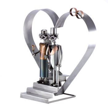 HOCHZEITSPAAR MIT HERZ XXL-SCHRAUBENMÄNNCHEN