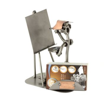 MALER MIT VISITENKARTEN-HALTER