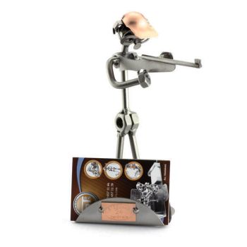 GEWEHRSCHÜTZE MIT VISITENKARTEN-HALTER