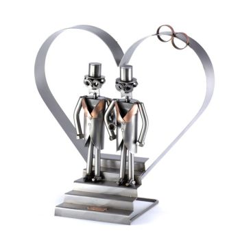 HOCHZEITSPAAR MANN+MANN MIT HERZ XXL