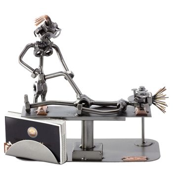 PHYSIOTHERAPEUT MIT VISITENKARTEN-HALTER